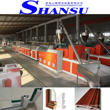 Máquina da extrusora do perfil do PVC de SHANSU, projeto da produção das portas do perfil